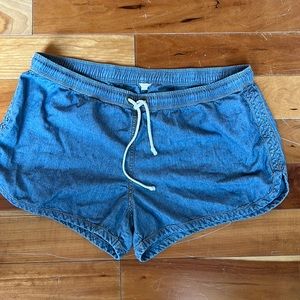 Vintage Jcrew Chambray Drawstring Shorts